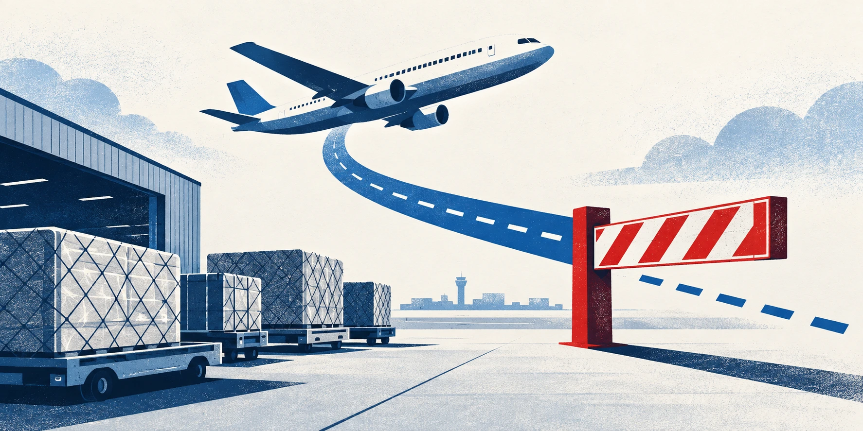 Trump Threatens to Block Bombardier Sales as Canada’s C$27.6 Billion Counter-Tariffs Take Effect. Editorial illustration.