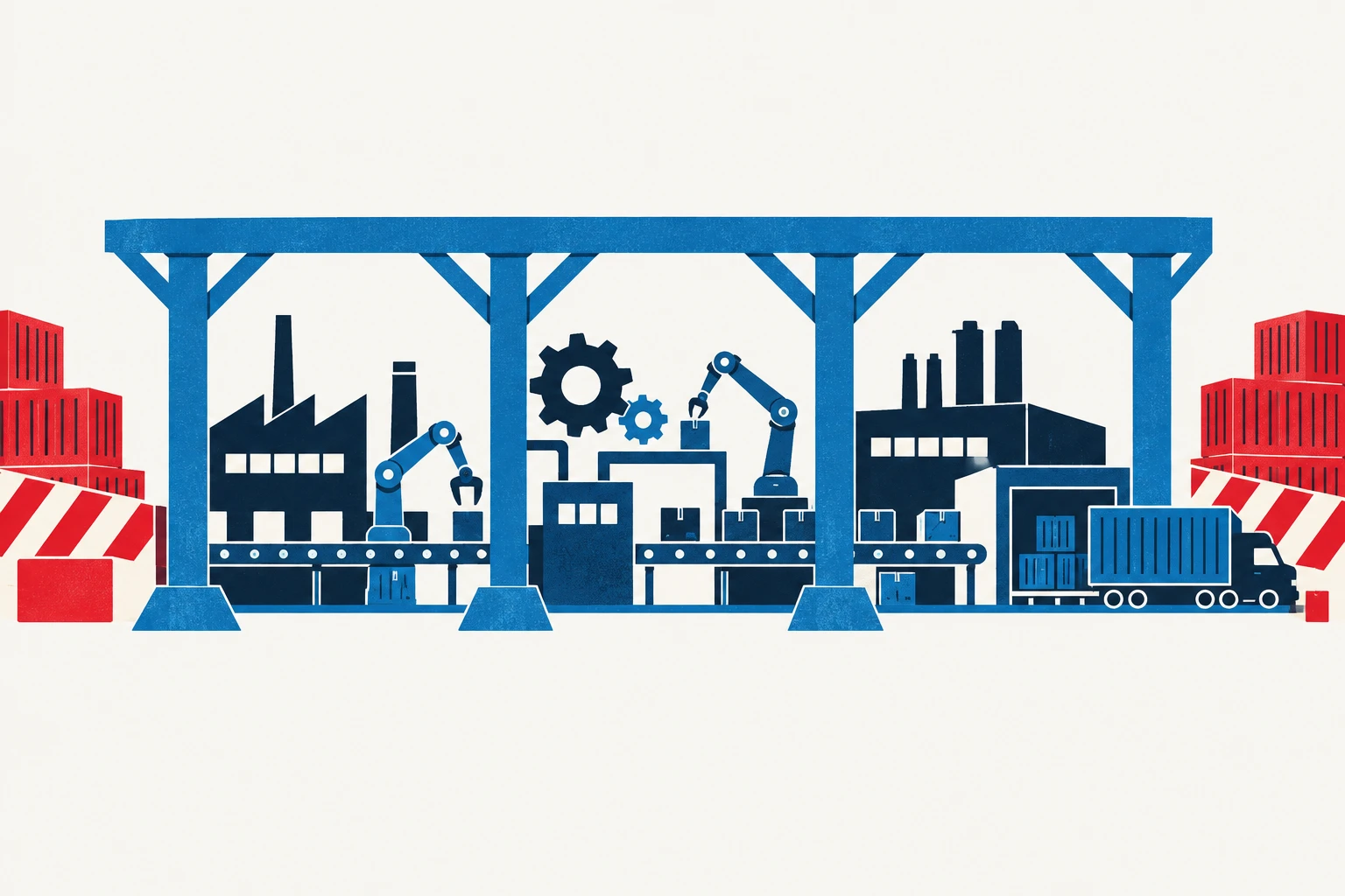 Editorial illustration representing: Ottawa Awards C$15.9 Million to Winnipeg Manufacturers for Tariff Response and Productivity Projects