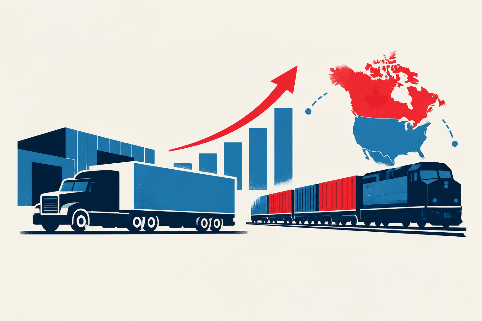 Editorial illustration representing: Mullen Group posts higher Q3 profit as revenue rises 16%